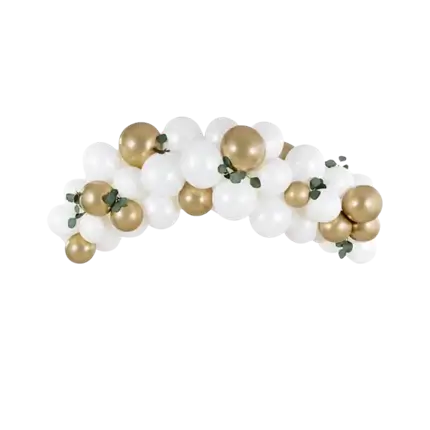 Gold und Weiß Ballon Bogen