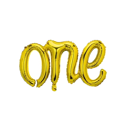 METALLKUGEL EINS GOLD 66x37cm