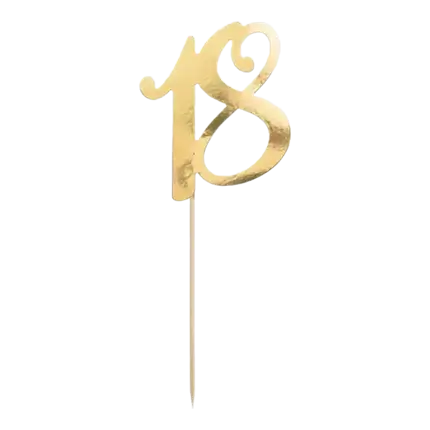 Dekoration für Torte 18 Farbe Gold