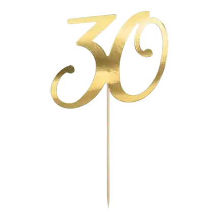 Dekoration für Torte 30 Farbe Gold