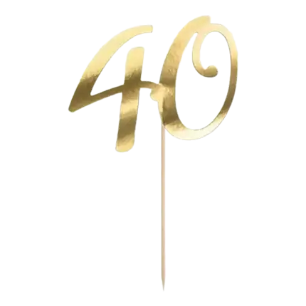 Dekoration für Torte 40 Farbe Gold