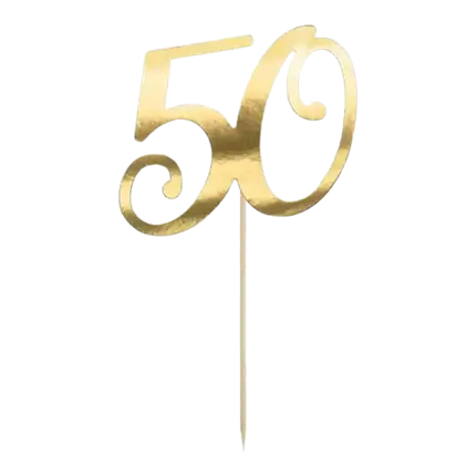 Dekoration für Torte 50 Farbe Gold