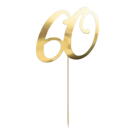 Dekoration für Torte 60 Farbe Gold