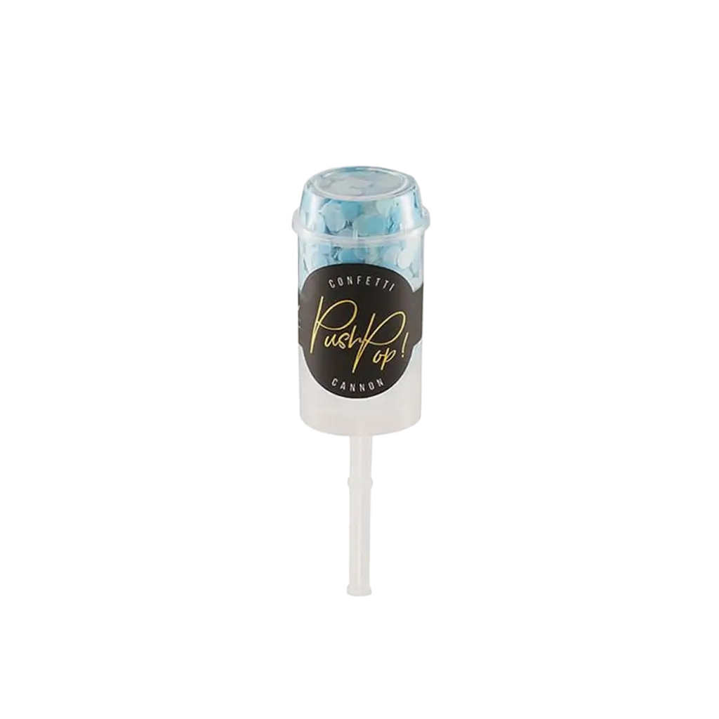 Confettis Push-Pop Blau