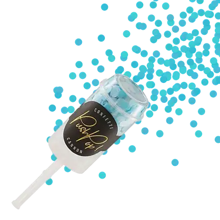 Confettis Push-Pop Blau