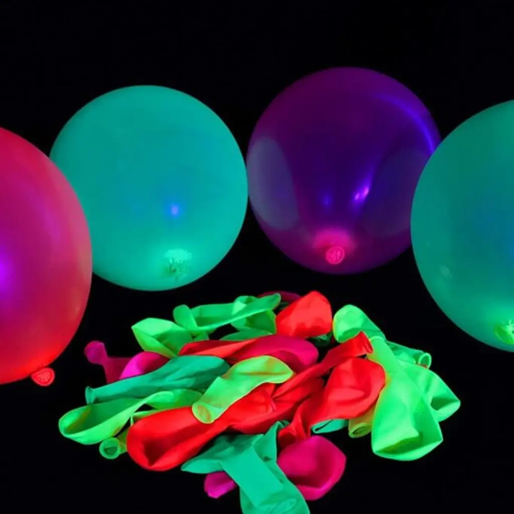 Packung mit 10 mehrfarbigen fluoreszierenden Neon-Ballons