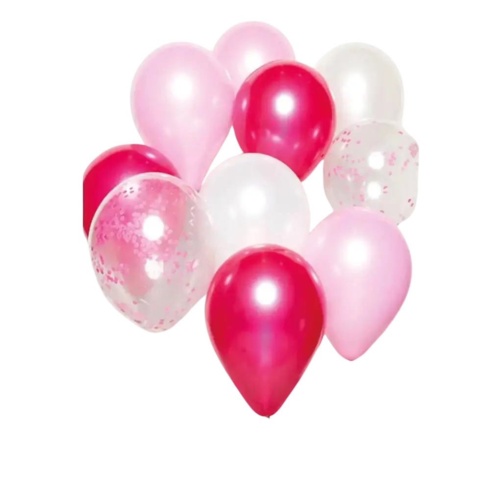 Blumenstrauß von 10 rosa Thema Ballons