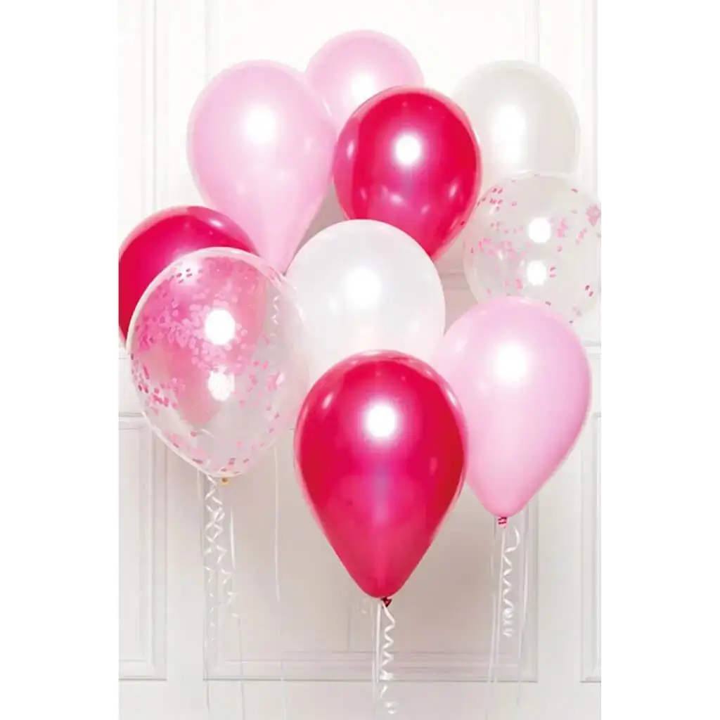 Blumenstrauß von 10 rosa Thema Ballons