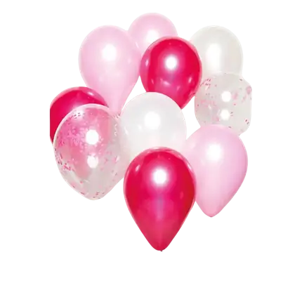 Blumenstrauß von 10 rosa Thema Ballons