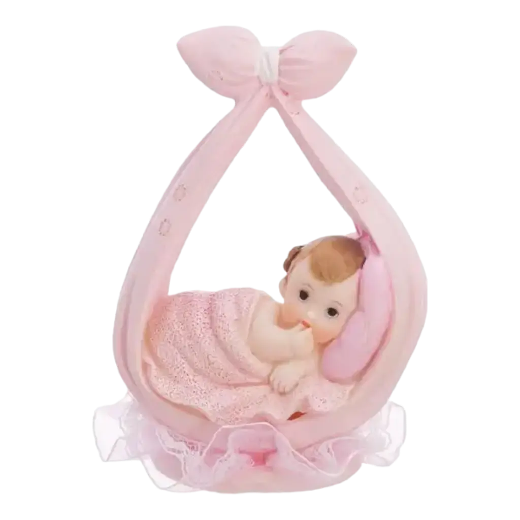 Rosa Baby Girl Figur in einem Halstuch