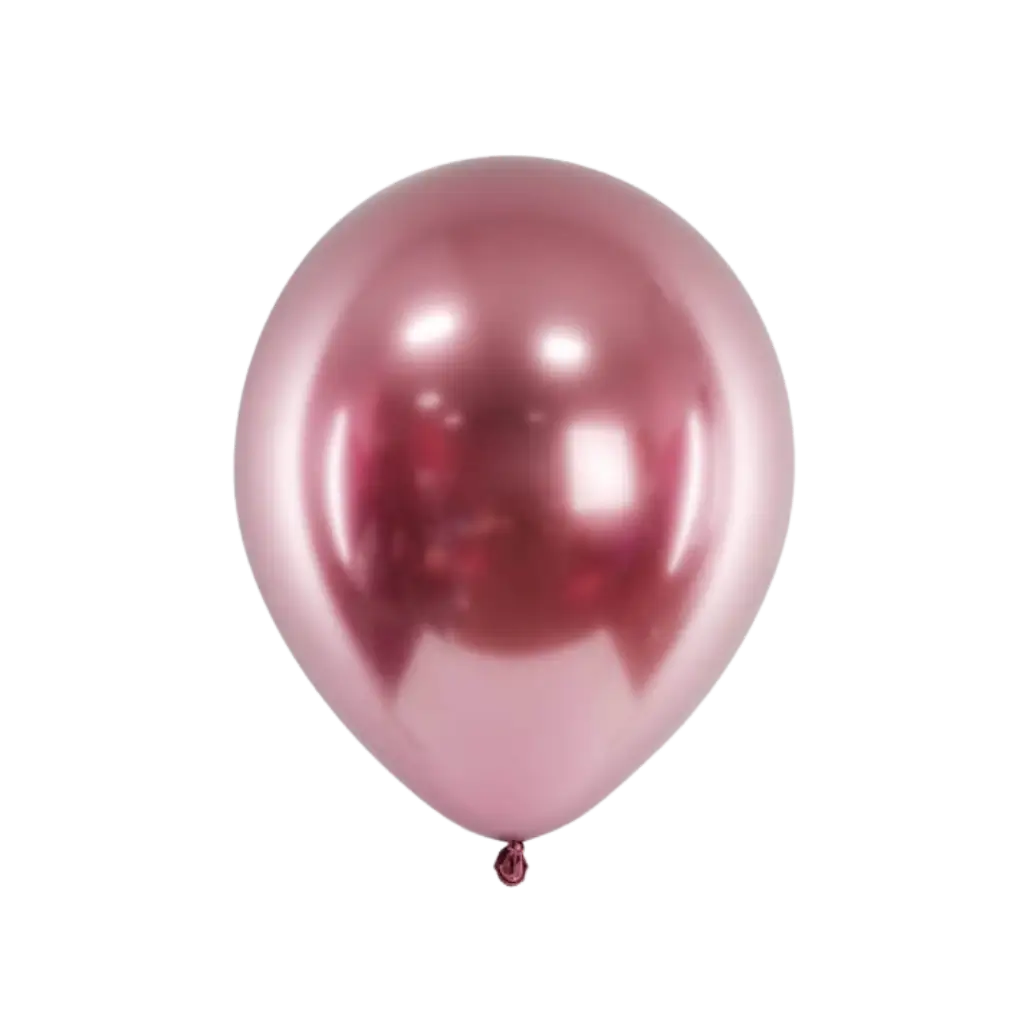 50 Rosa Gold Brillant Metall Ballons