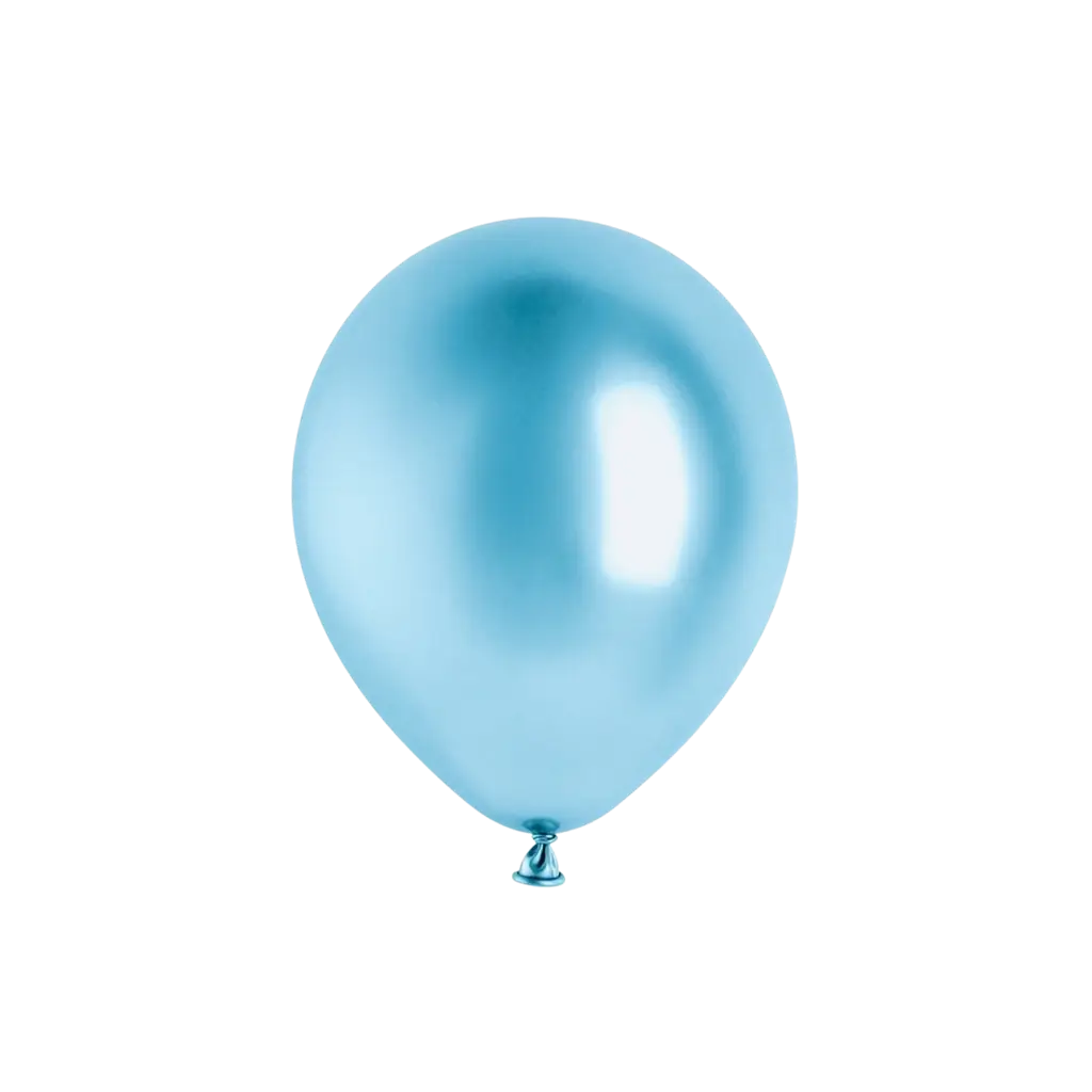 50 Brillant Metall Ballons Blau