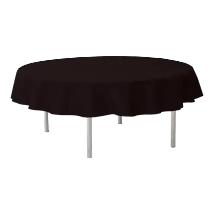 Runde Tischdecke schwarz Vlies ø240cm