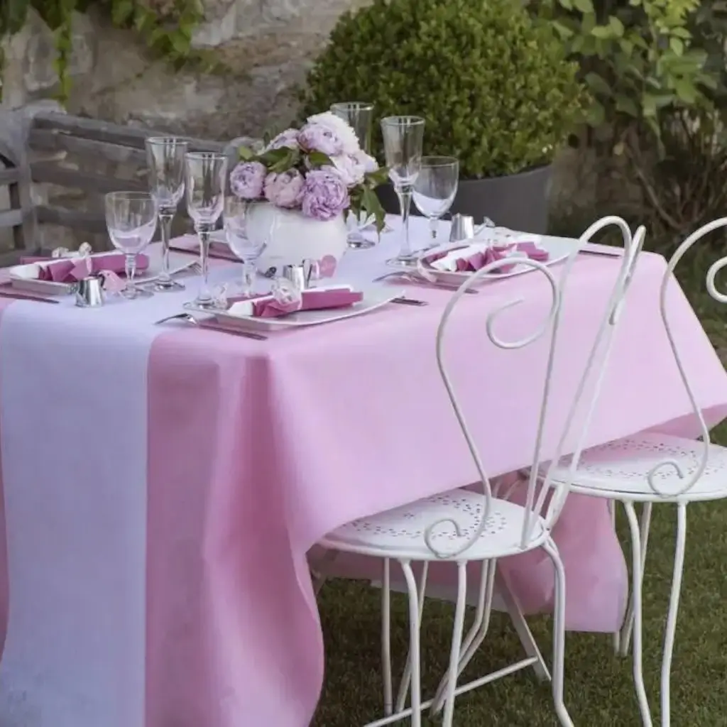 Tischtuch in rosa Vliesrolle 10 Meter