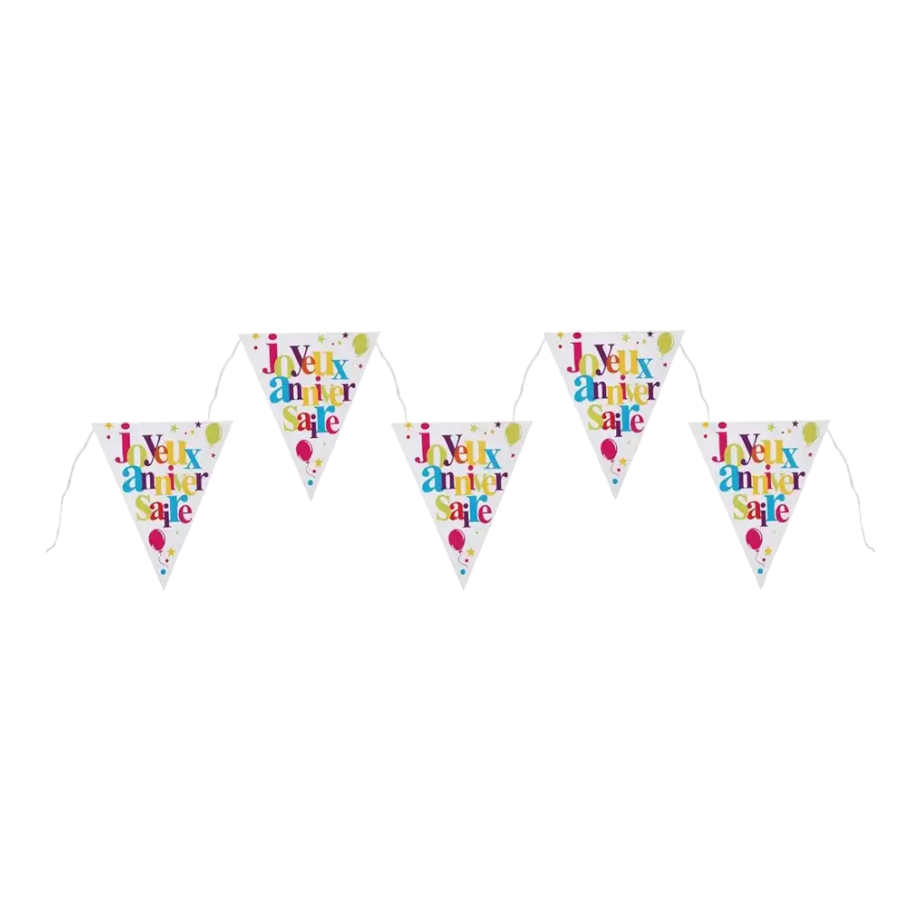 Bunte Happy Birthday Banner Girlande