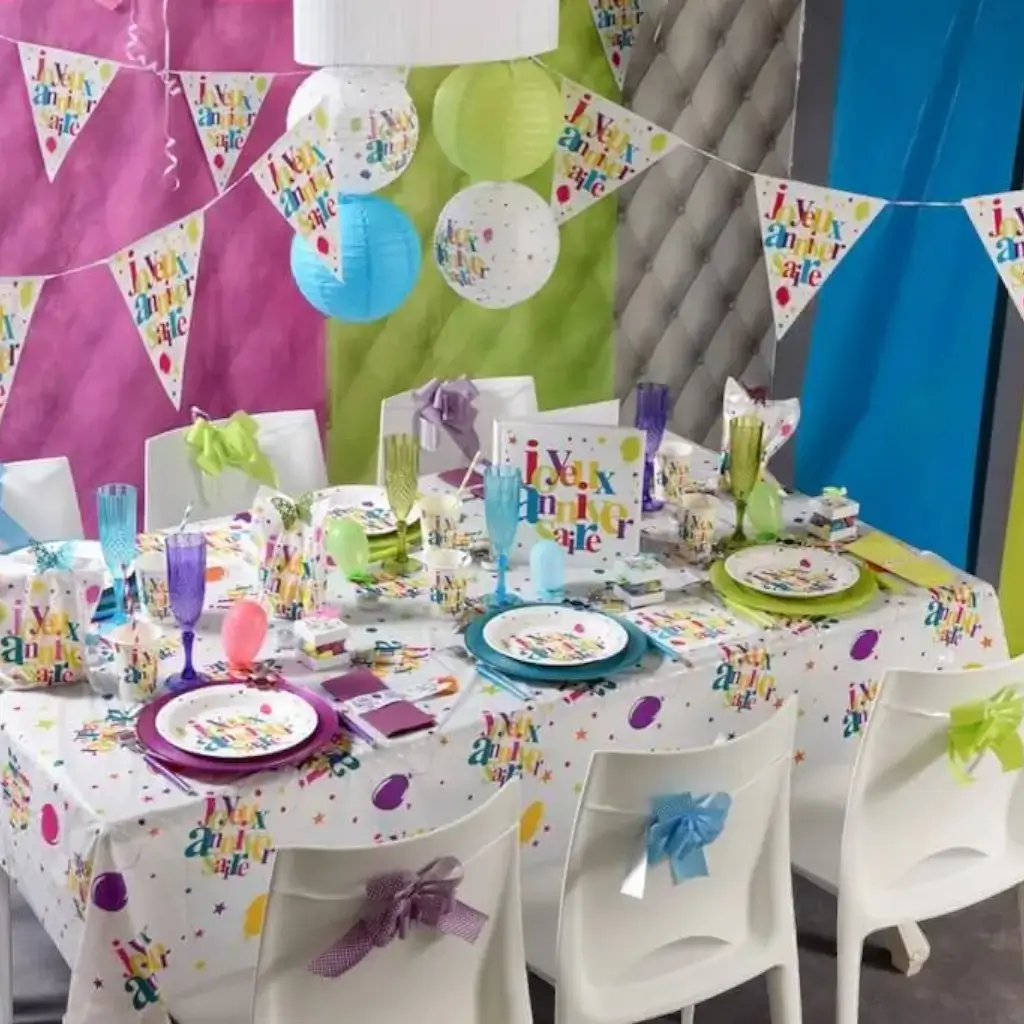 Bunte Happy Birthday Banner Girlande