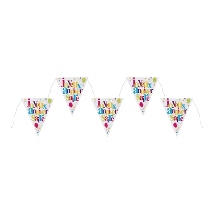 Bunte Happy Birthday Banner Girlande