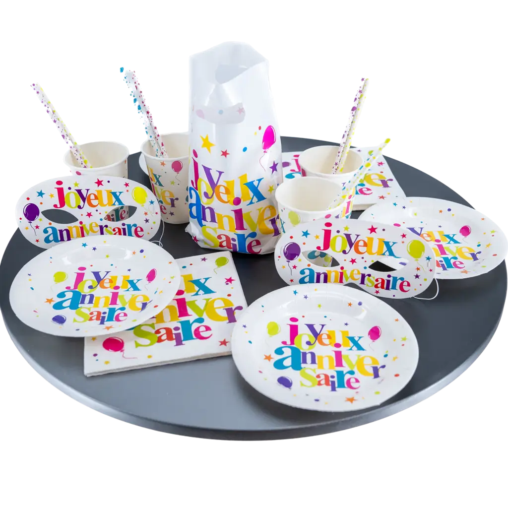 Buntes Happy Birthday Kit 10 Pers.