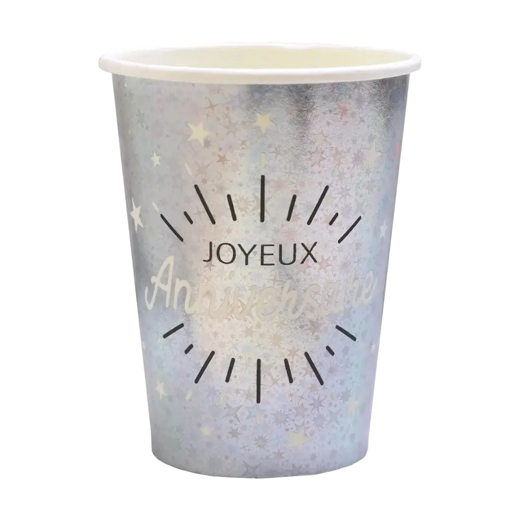 Alles Gute zum Geburtstag Silber Becher (Set von 10)