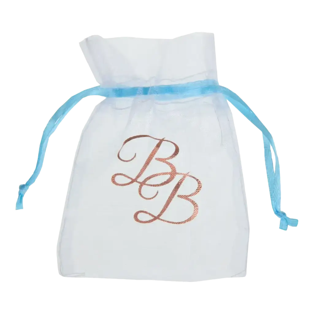 Organza BB Blue Ribbon Bag (6er Set)