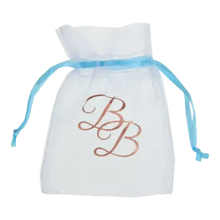 Organza BB Blue Ribbon Bag (6er Set)