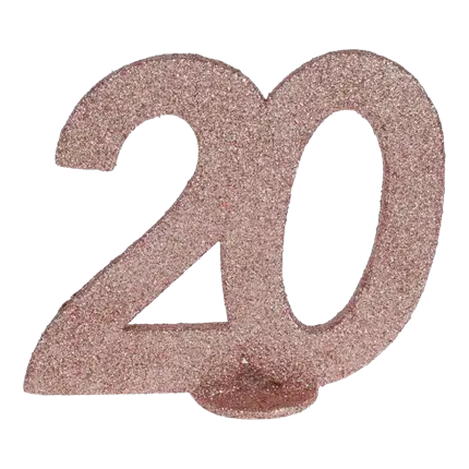 Tischdekoration Abbildung 20 Glitter Rosa Gold