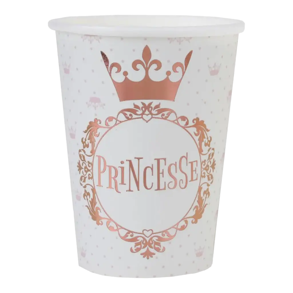 Prinzessin Rosa Gold Becher (Satz von 10)