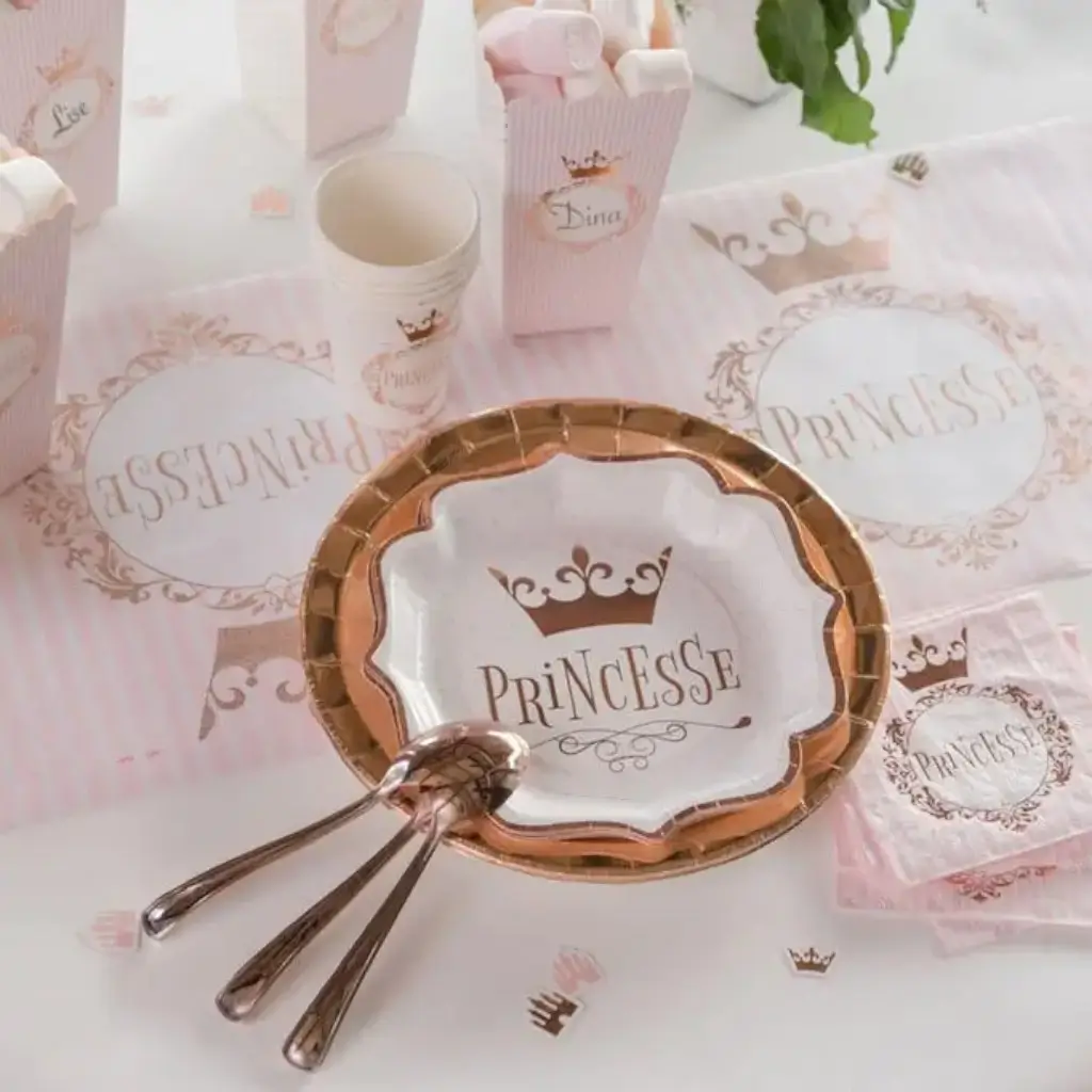 Prinzessin Serviette Rosa Gold (20er Set)