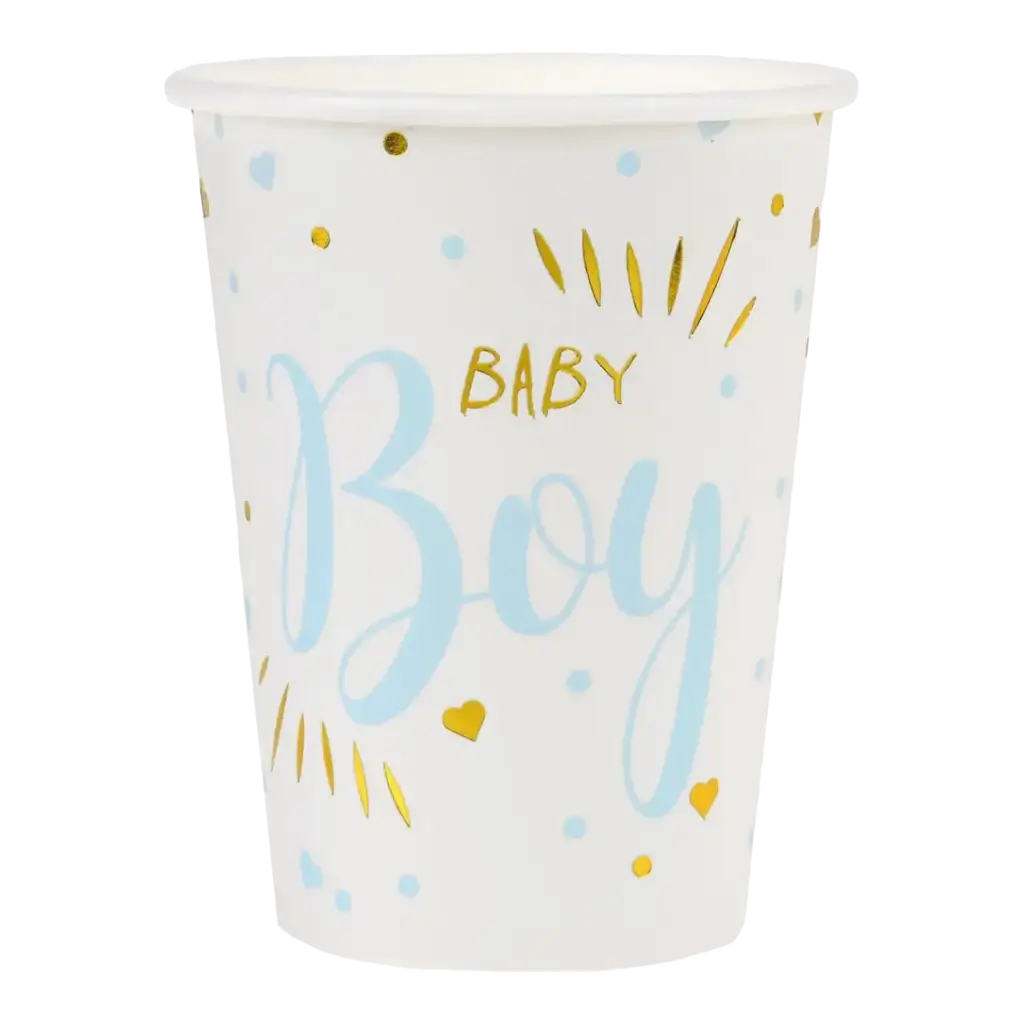 Baby Dusche Junge Tasse Blau (10er Set)