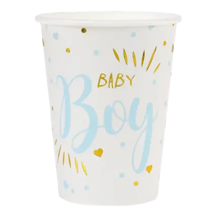 Baby Dusche Junge Tasse Blau (10er Set)