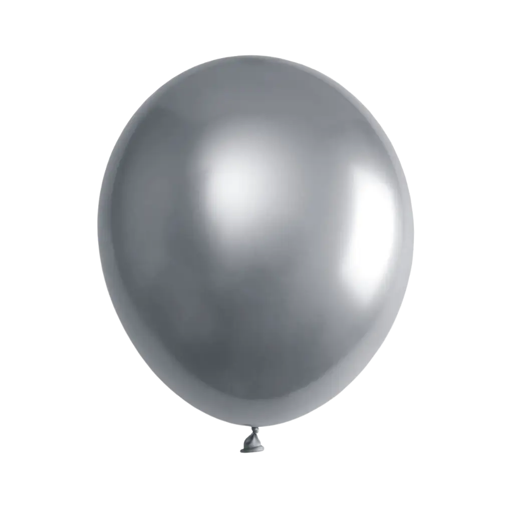 Silberner Metallic-Ballon (6er Set)