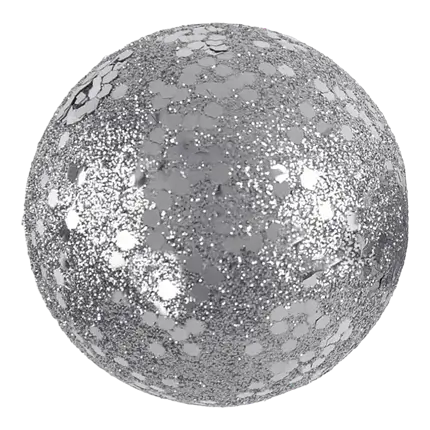 Mini Silber Glitter Ball ø 1cm (50er Set)