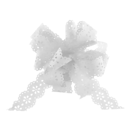 Automatische weiße Blumenschleife (5er-Set)