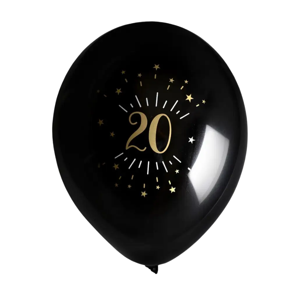 Ball 20 Jahre alt BlackGold (Satz von 8)