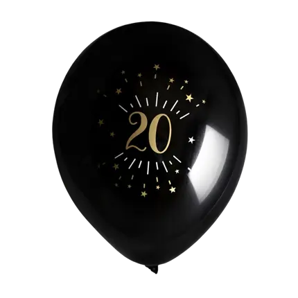 Ball 20 Jahre alt BlackGold (Satz von 8)