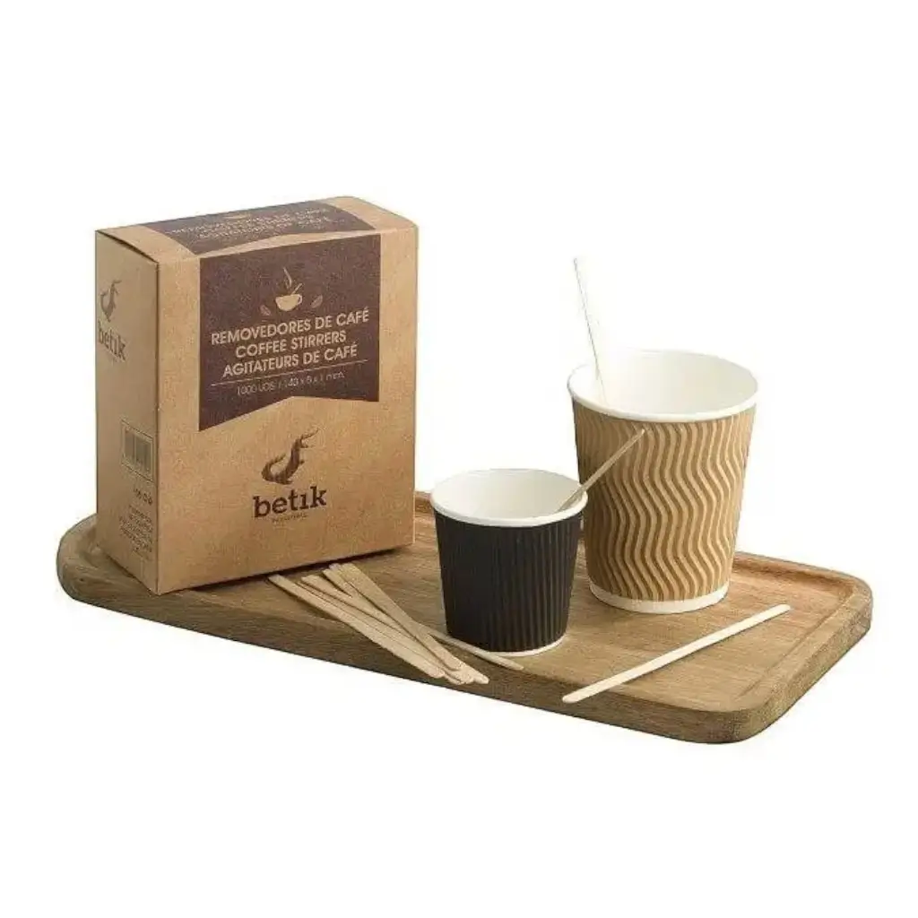 Biologisch abbaubarer Kaffeestreuer 11cm (Set von 1000)