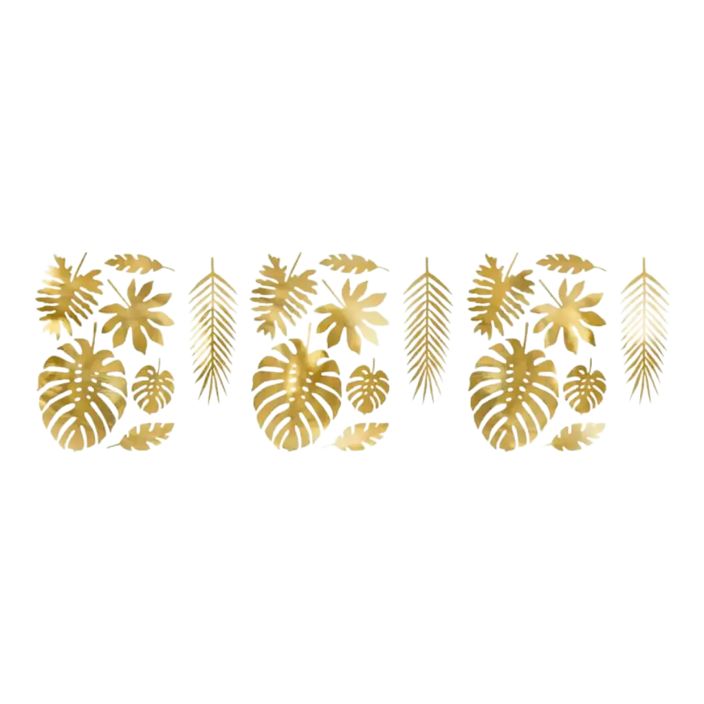 Dekoration Tropical Goldpapierbögen (21 Stück)