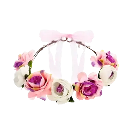 Weißer und rosa Blütenkranz ø 17cm