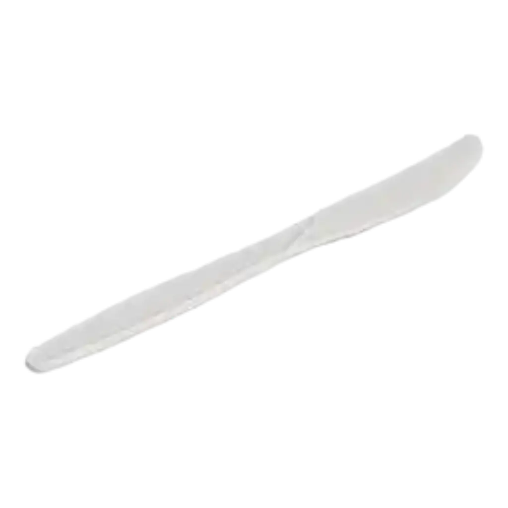 Weißes Einweg-Maisstärkemesser (50er Set)