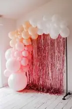 Babyshower Ballonbogen Rosa
