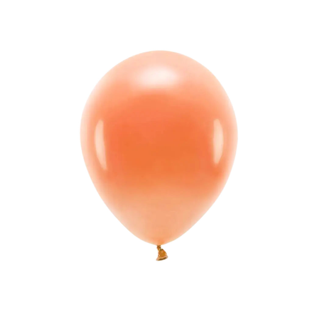 Packung mit 10 orangefarbenen, biologisch abbaubaren Luftballons