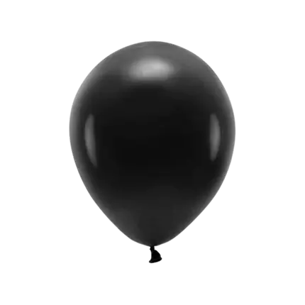 Packung mit 10 schwarzen, biologisch abbaubaren Luftballons