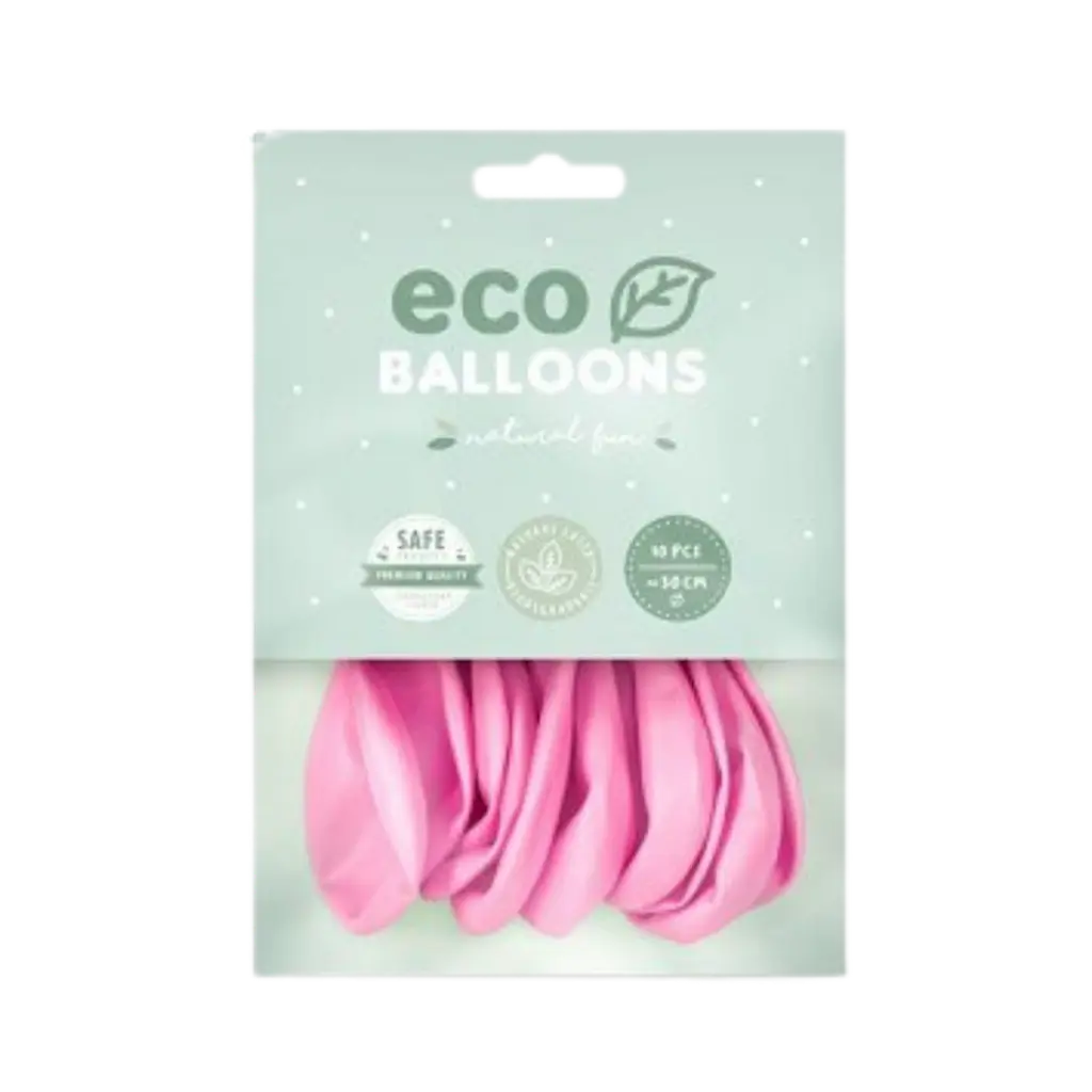 Packung mit 10 biologisch abbaubaren Luftballons Hellrosa