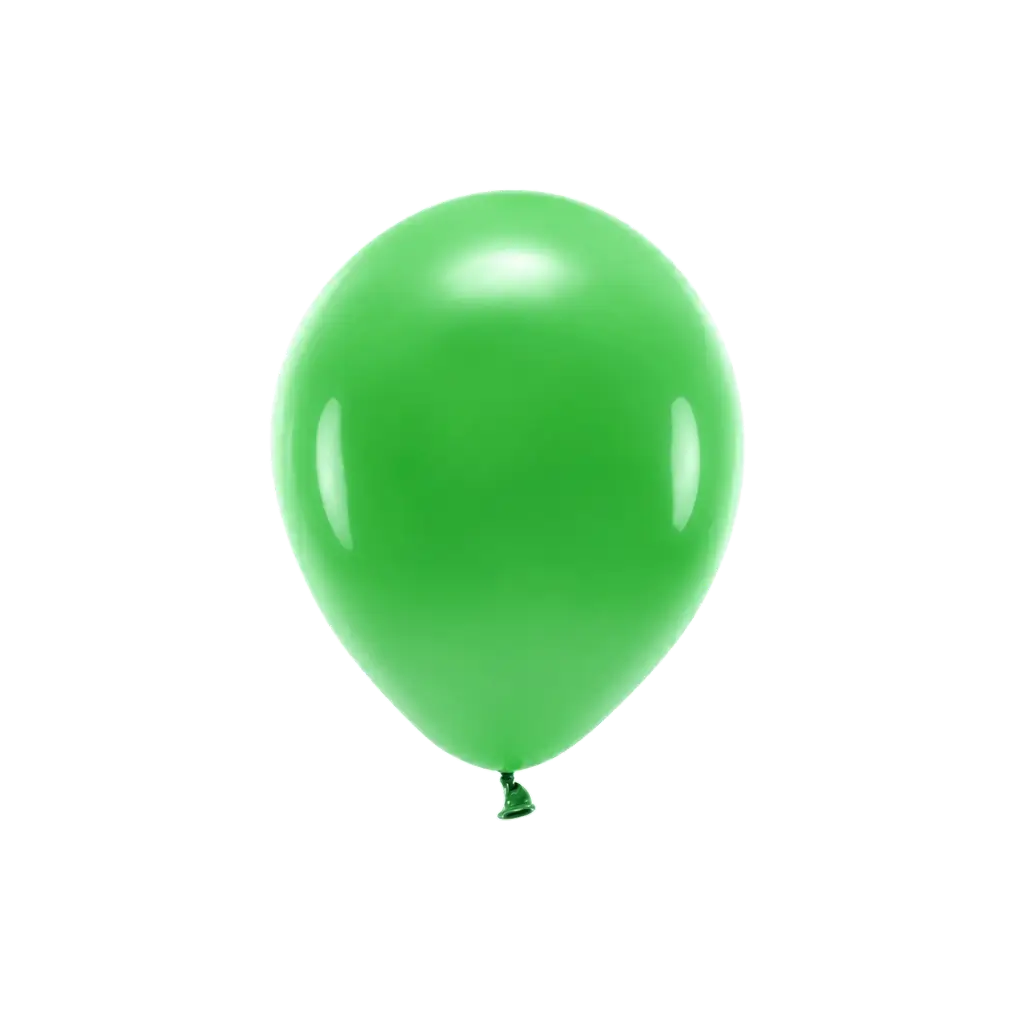 Packung mit 10 grünen, biologisch abbaubaren Luftballons