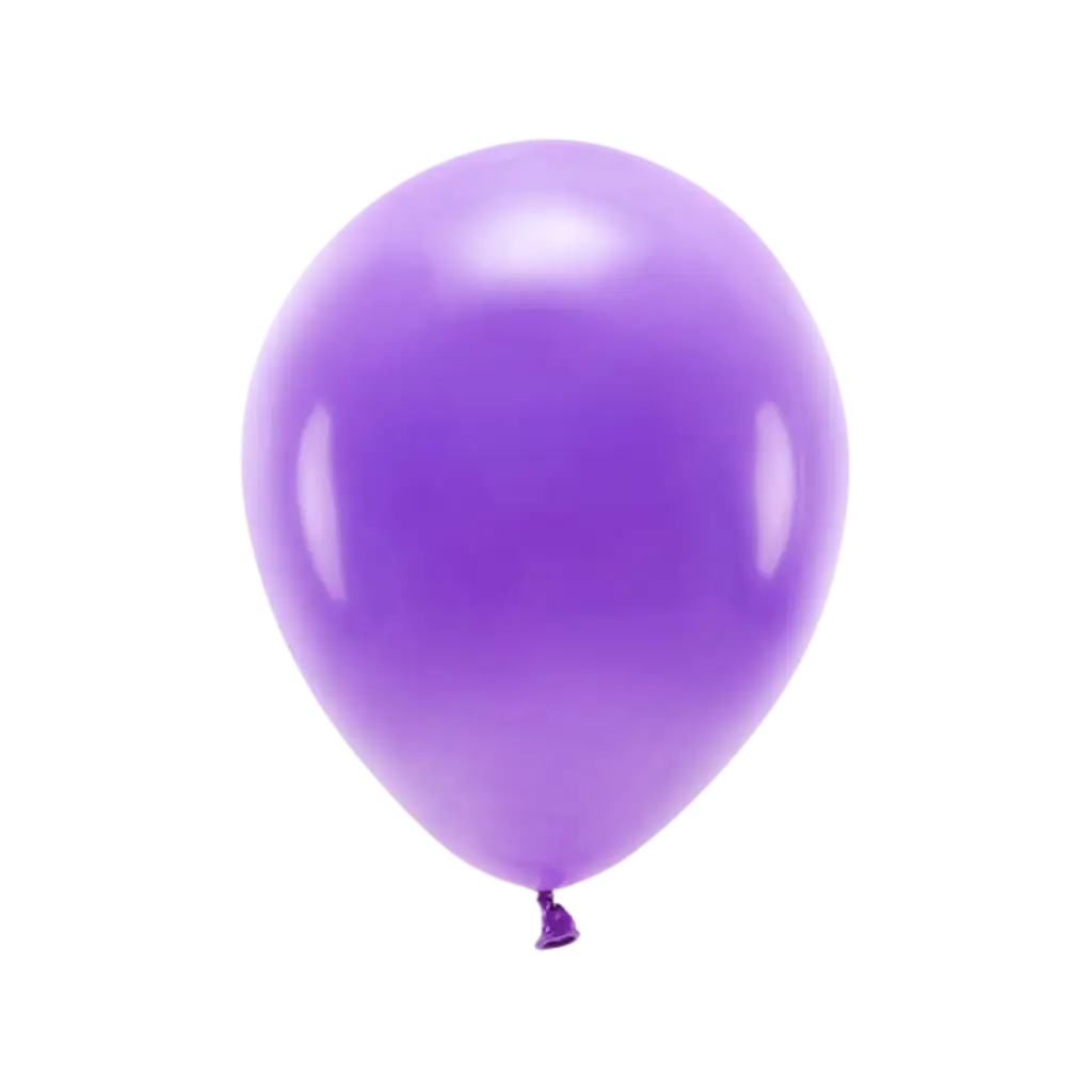 Packung mit 10 lila biologisch abbaubaren Luftballons