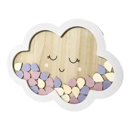 Gästebuch Wooden Cloud Form