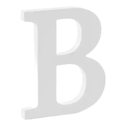 Buchstabe B in White Wood