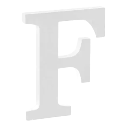 Buchstabe F in White Wood
