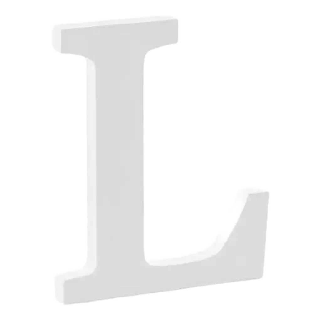 Buchstabe L in Weißholz