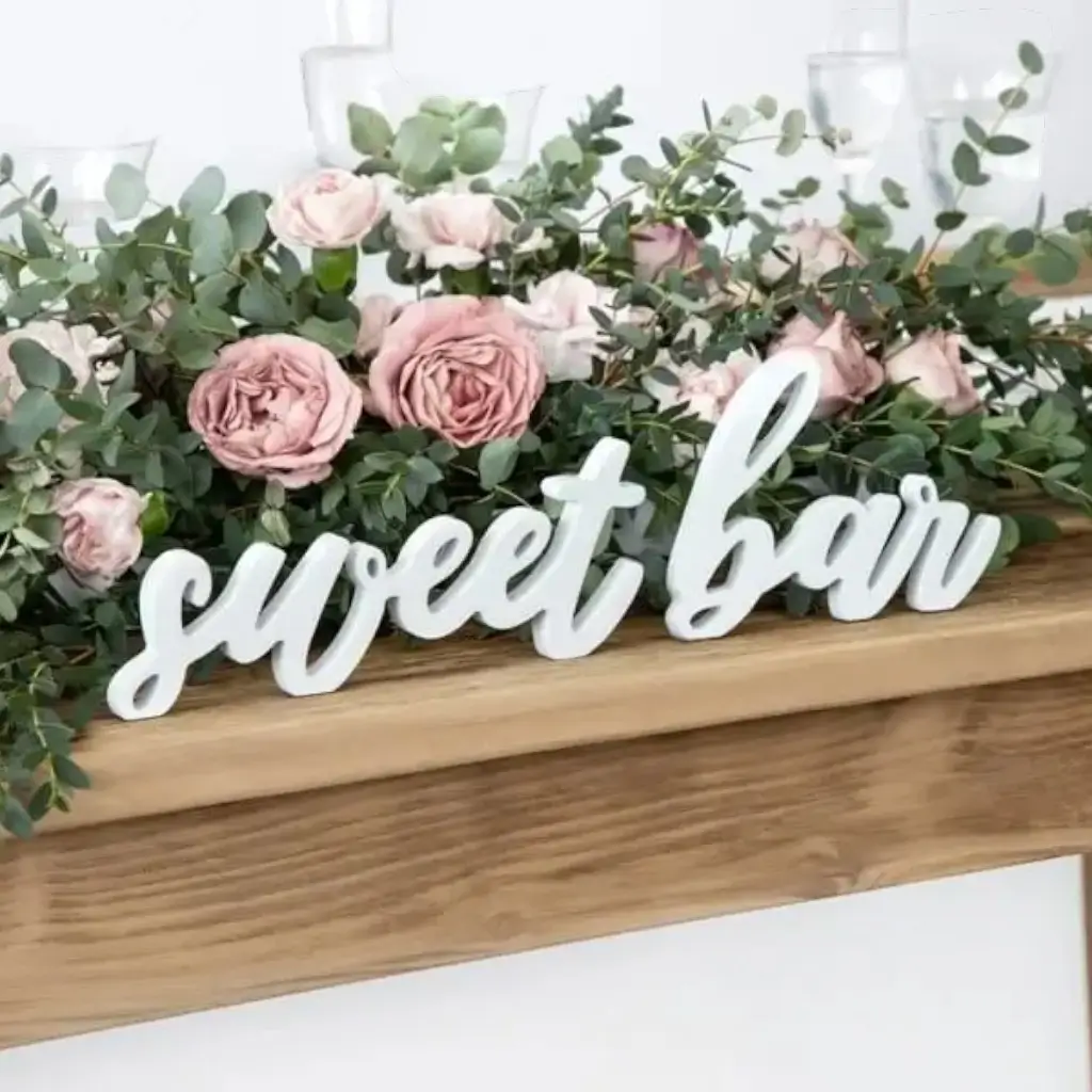 Sweet Bar" Buchstaben Weiß